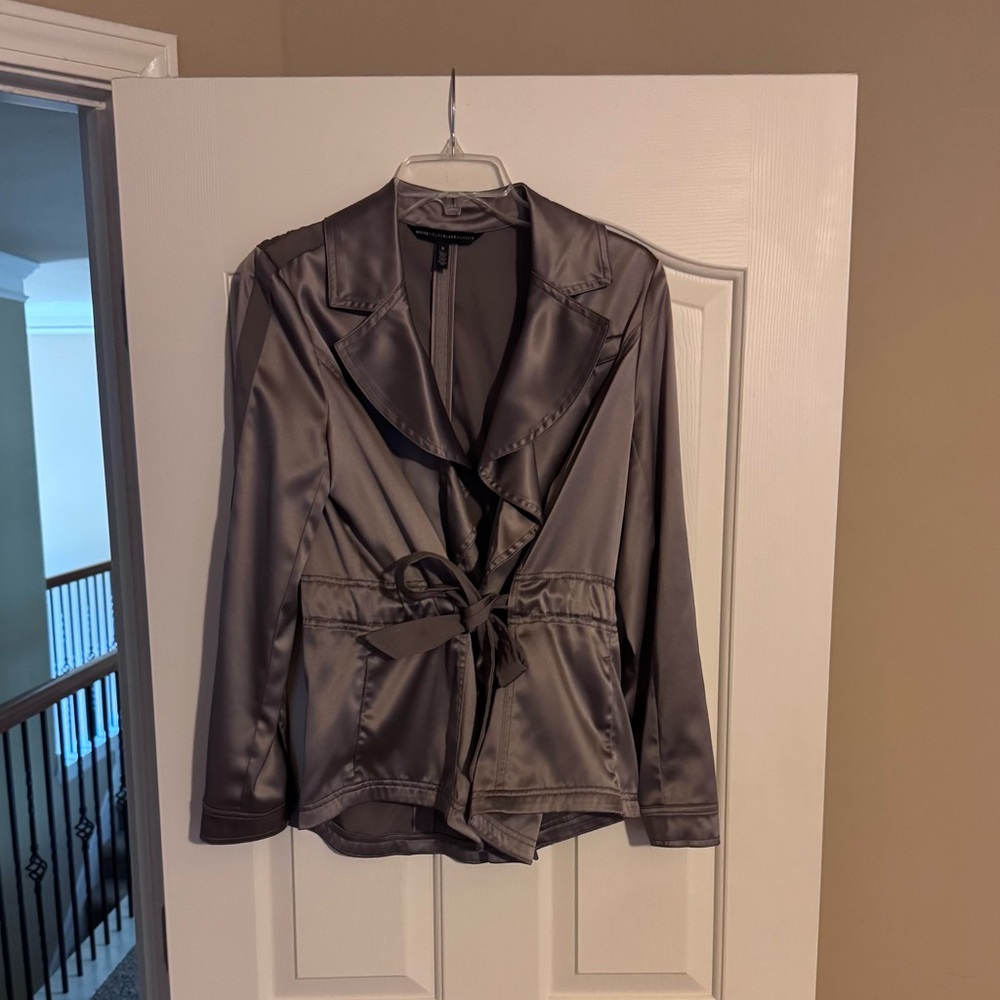 White House Black Market Satin Taupe Blazer